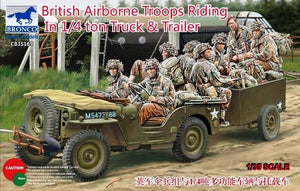 Bronco CB35169 Troupes aéroportées britanniques à bord d&amp;#39;un camion-remorque de 1/4 de tonne (1/35)