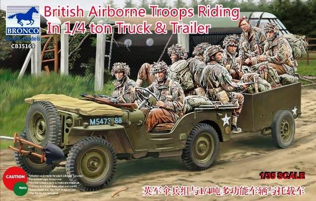 Bronco CB35169 Troupes aéroportées britanniques à bord d&amp;#39;un camion-remorque de 1/4 de tonne (1/35)