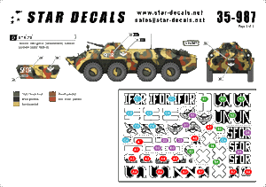 Star Decals 35-987 Casques bleus des Balkans n° 1 BTR-70 ukrainien 1/35 – Bild 2