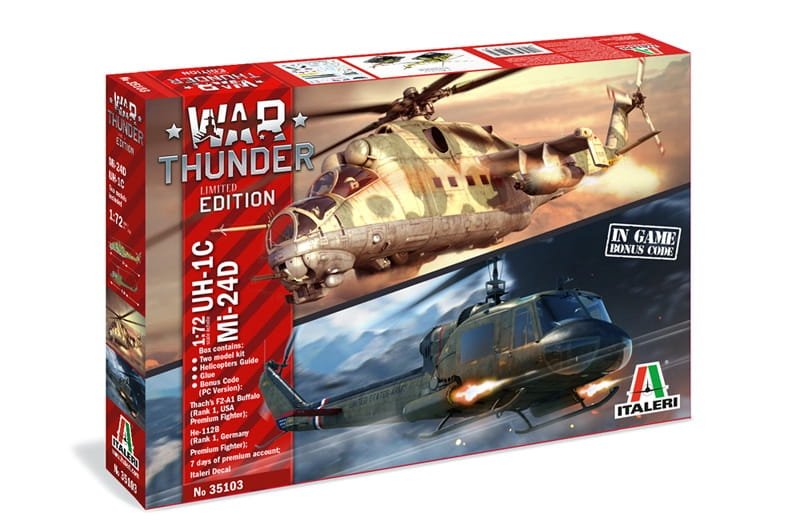 Italeri 35103 WAR THUNDER UH-1C & Mi-24D 1/72