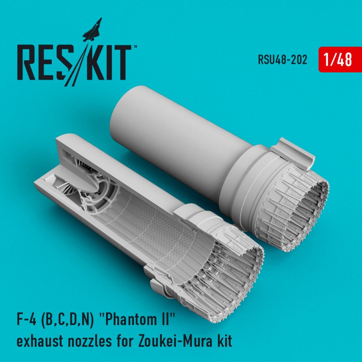 RESKIT RSU48-0202 F-4 (B,C,D,N) BUSES D&amp;#39;ÉCHAPPEMENT &amp;quot;PHANTOM II&amp;quot; POUR KIT ZOUKEI-MURA 1/48