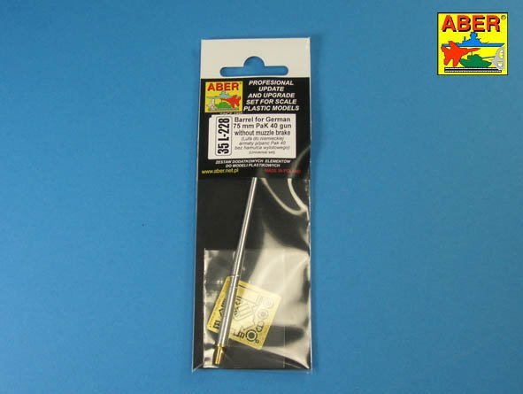 Canon Aber 35L-228 pour canon allemand PaK 40 de 75 mm sans frein de bouche (1/35)