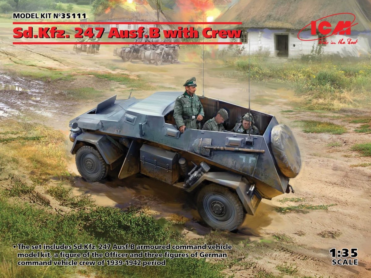 ICM 35111 Sd.Kfz. 247 Ausf.B avec équipage 1/35