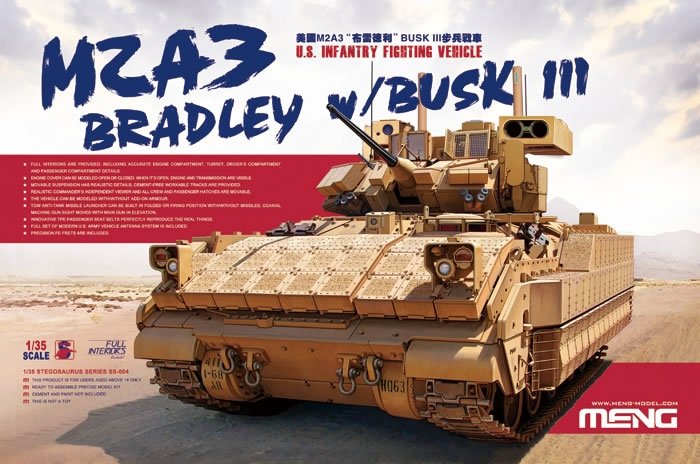 Maquette Meng SS-004 Véhicule de combat d'infanterie américain M2A3 Bradley avec BUSK (1/35)