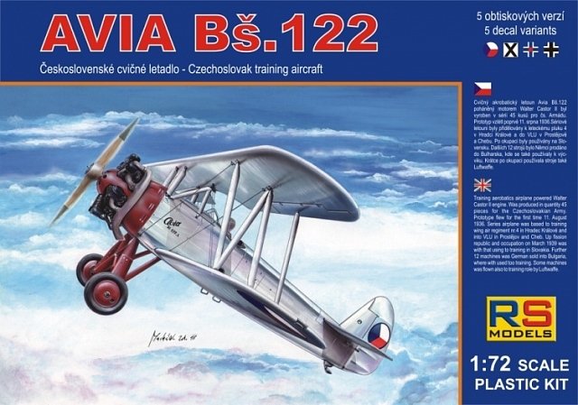 RS Models 92069 Avion d'entraînement tchécoslovaque Avia Bš.122 1/72