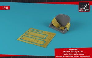 Armory Models peA4810 Ceinture de sécurité large en cuir à 2 points, modèle britannique de la Première Guerre mondiale, échelle 1/48