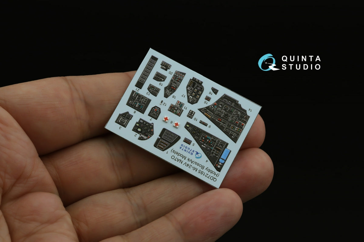 Intérieur imprimé en 3D et coloré sur papier décalcomanie pour Mi-24V OTAN (QD+72185 de Quinta Studio, Hobby Boss/ARK Models) (avec pièces en résine imprimées en 3D) à l&amp;#39;échelle 1/72 – Bild 5