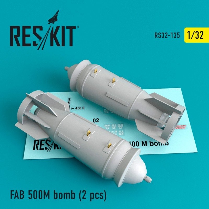 RESKIT RS32-0135 FAB 500 M bombes (2 pièces) 1/32