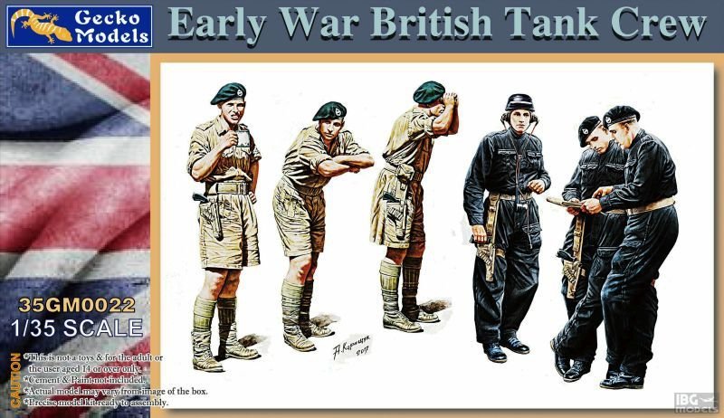 Gecko Models 35GM0022 Équipage de char britannique du début de la guerre, échelle 1/35