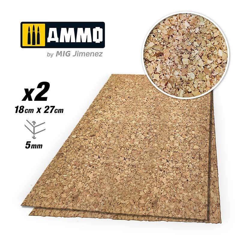 Munitions Mig Jimenez 8845 Create Cork à grain épais 2x5 mm