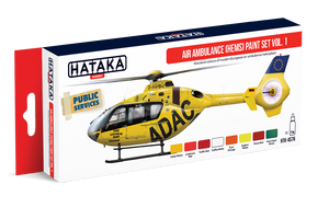 Ensemble de peinture Hataka HTK-AS76 Air Ambulance (HEMS) vol. 1 8x17ml