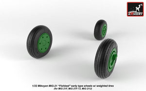 Armory Models AW32009 Roues Fishbed pour Mikoyan MiG-21 avec pneus lestés, échelle 1/32 (début de production) – image 5
