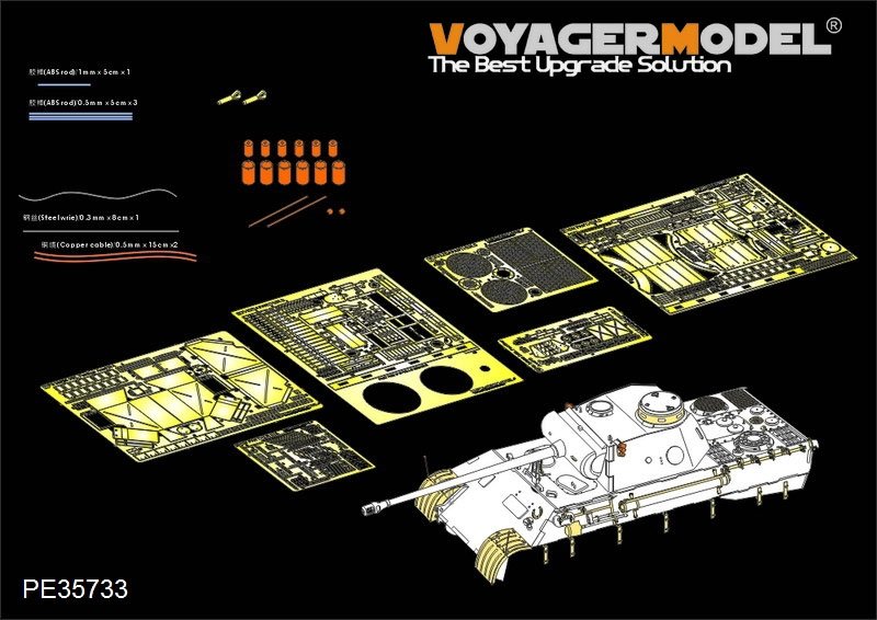 Maquette Voyager PE35733 Panther D allemand de base de la Seconde Guerre mondiale (pour ZVEZDA 3678) 1/35