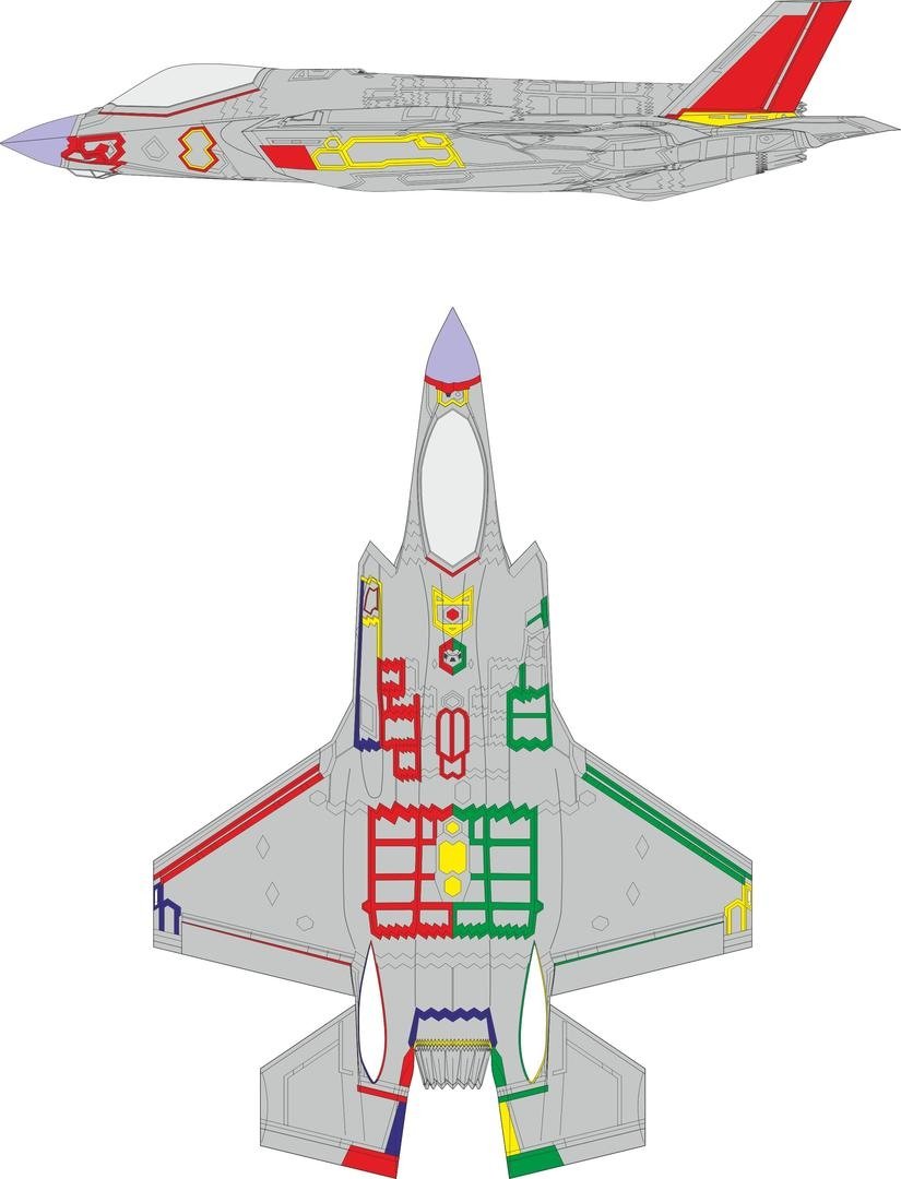 Peinture Eduard EX931 F-35A RAM (première version) TAMIYA 1/48