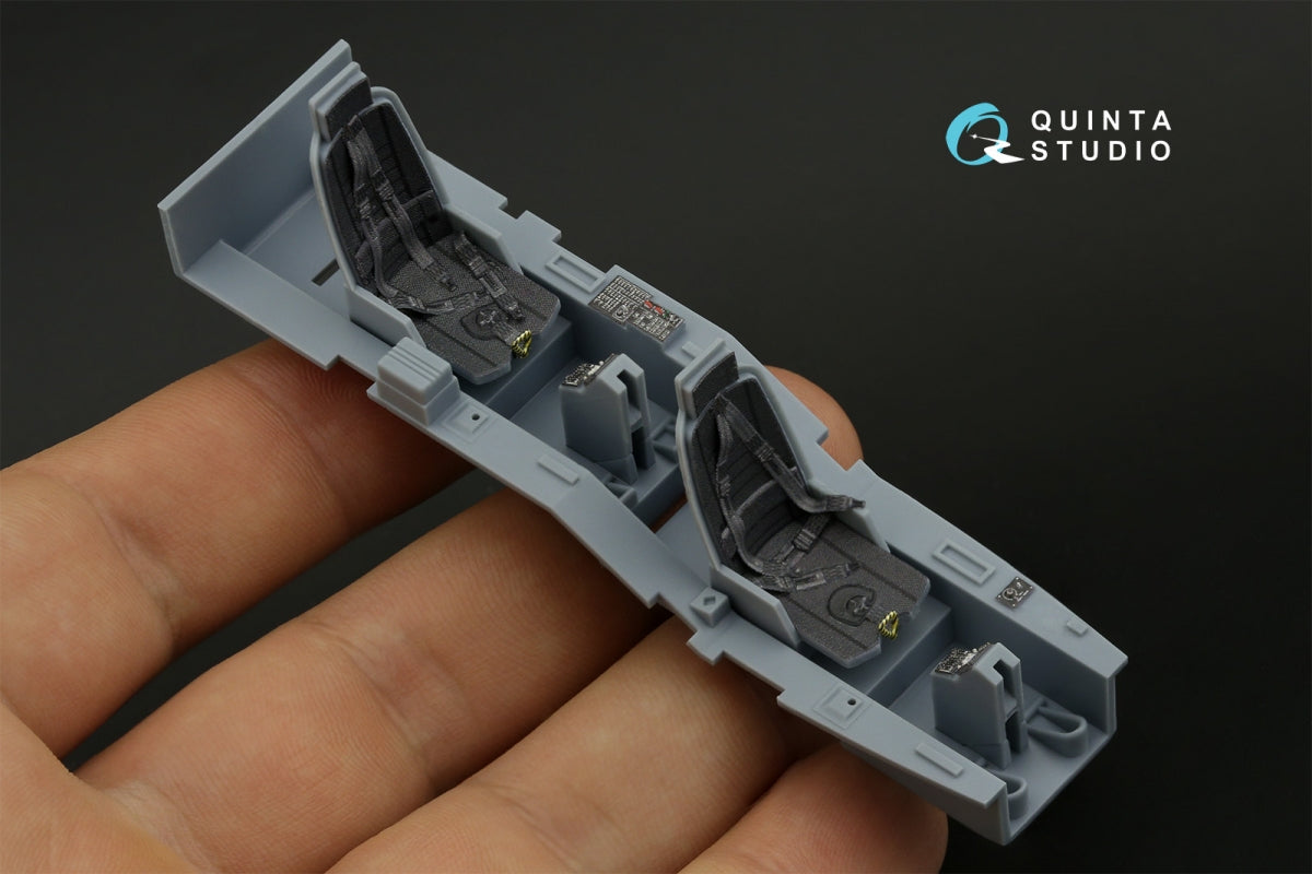 Intérieur coloré imprimé en 3D sur papier décalcomanie (Academy) pour Quinta Studio QD+35119 AH-1Z (avec pièces en résine imprimées en 3D) à l&amp;#39;échelle 1/35 – image 11