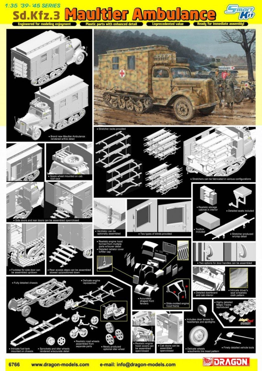 Dragon 6766 Sd.Kfz.3 Ambulance Maultier (1/35) – Bild 2