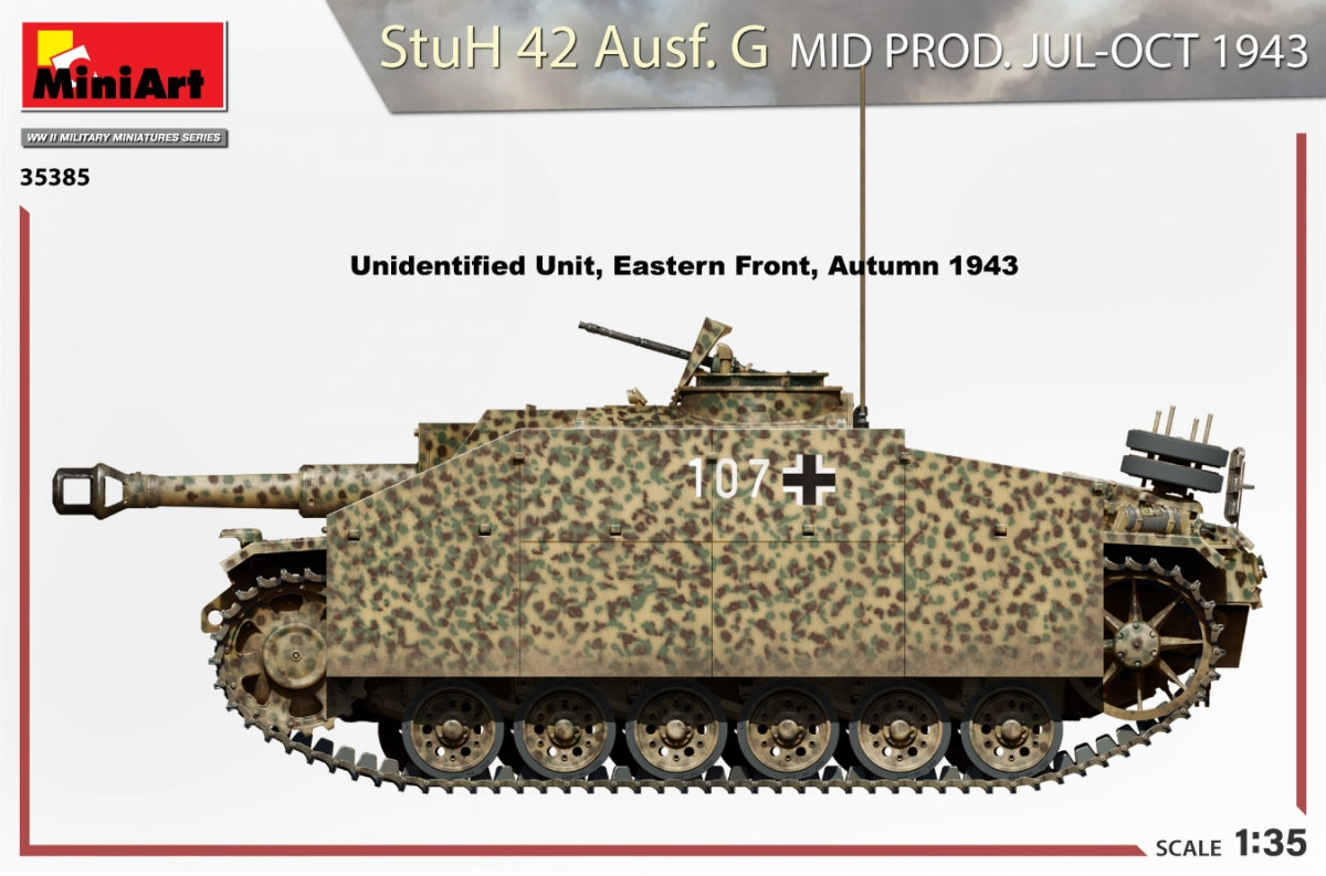 MiniArt 35385 StuH 42 Ausf. G MID PRODUIT PAR JUILLET-OCTOBRE 1943 1/35 – immagine 6
