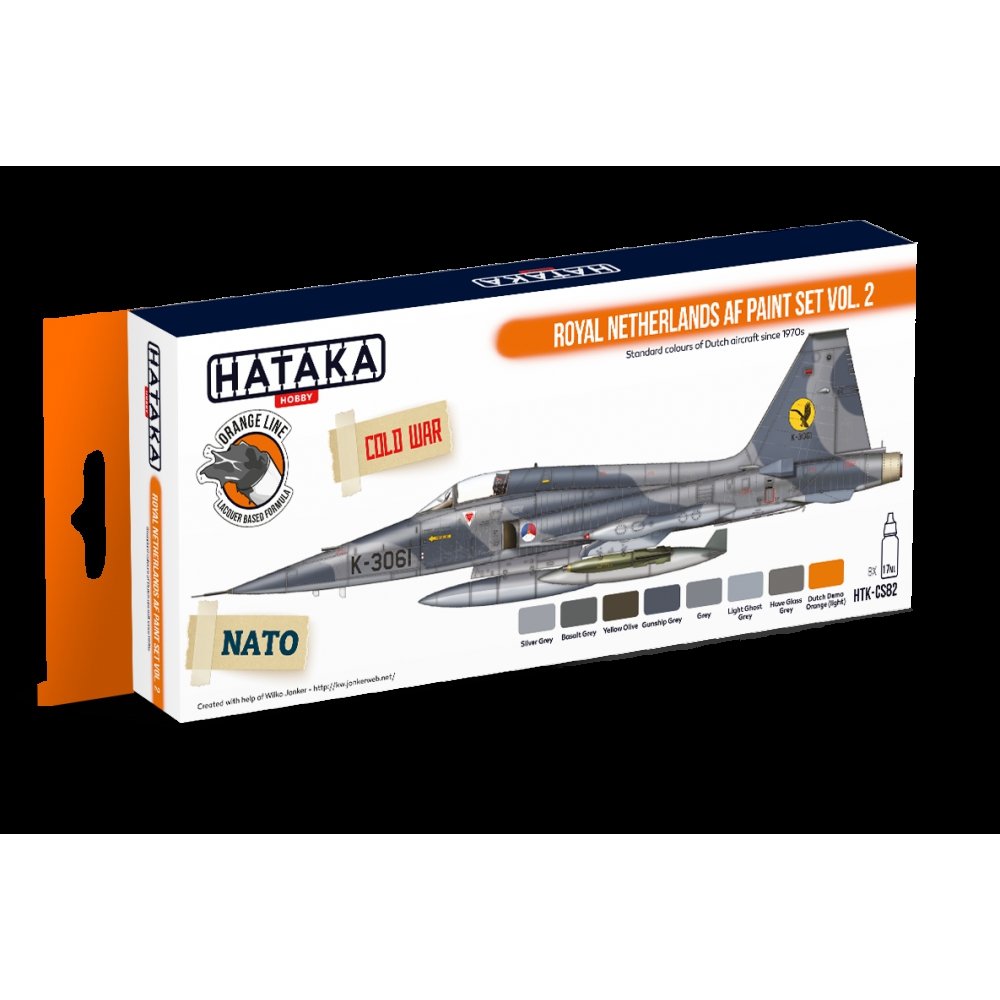 Hataka HTK-CS82 Royal Pays-Bas AF ensemble de peinture vol. 2 (8x17ml)