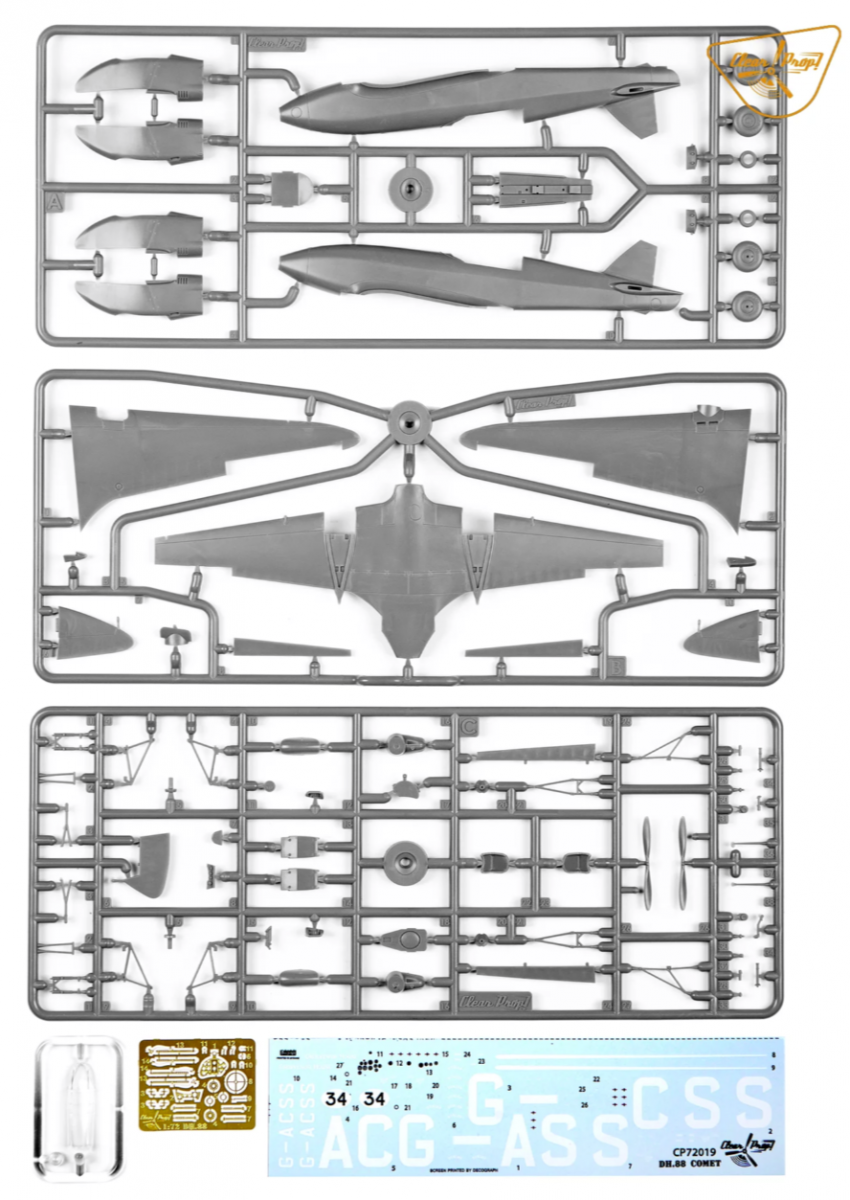 Clear Prop! CP72019 DH.88 COMET ADVANCED KIT 1/72 – zdjęcie 7