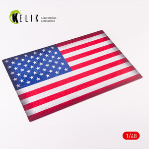 Drapeau américain KELIK KS48032 - Acrylique 3 mm (410 x 270 mm) (410 g) 1/48