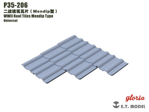 Tuiles de toit ET Model P35-206 de la Seconde Guerre mondiale, type Mendip, échelle 1/35