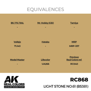 AK Interactive RC868 Light Stone n° 61 (BS381) 17 ml – immagine 3