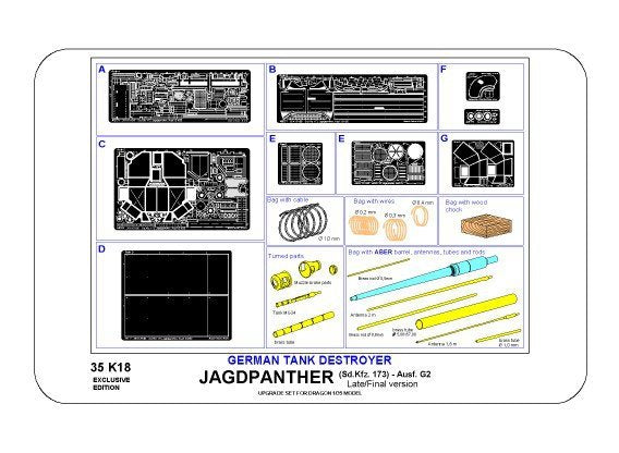 Aber 35K18 Sd,Kfz. 173 Jagdpanther - version tardive/finale (1/35) – Bild 14