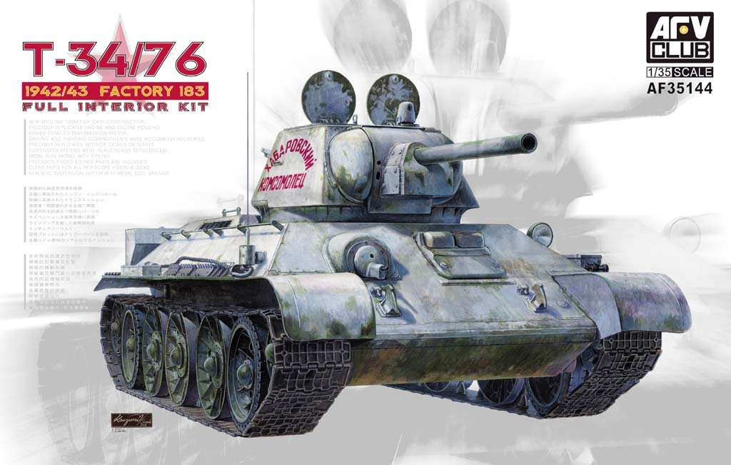 AFV CLUB 35144 T-34/76 Mod.1942/43 Factory 183 - Kit intérieur complet (1/35)