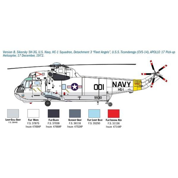 Italeri 1433 SH-3D Sea King Atterrissage sur la Lune 50e anniversaire 1/72 – Bild 2