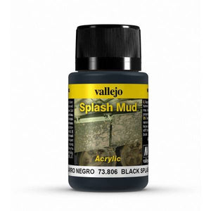 Vallejo 73806 Splash Mud - Pâte à modeler noire Splash Mud 40 ml