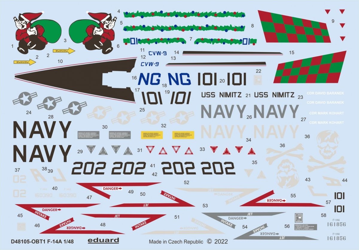 Eduard D48105 F-14A TAMIYA 1/48