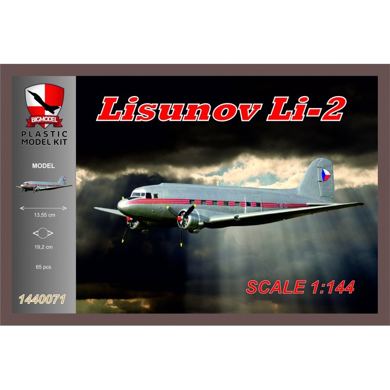 Maquette grand format 1440071 LISUNOV Li-2 RÉPUBLIQUE TCHÈQUE 1/144