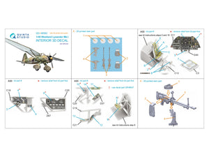 Quinta Studio QD+48582 Westland Lysander Mk.I Intérieur imprimé en 3D et coloré sur papier décalcomanie (Airfix) (avec pièces en résine imprimées en 3D) 1/48 – Bild 14