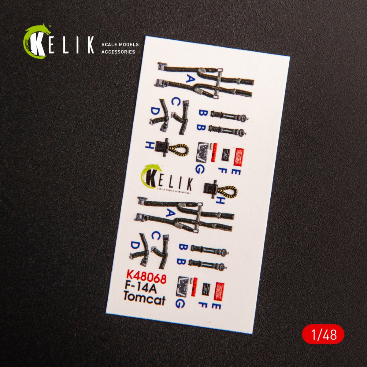 KELIK K48068 F-14A TOMCAT LATE INTÉRIEUR 3D DÉCALCOMANIES POUR MAQUETTE TAMIYA 1/48 – immagine 3