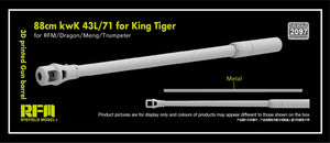 Canon Rye Field Model 2097 88cm kwK 43L/71 pour Kingtiger (RFM Trumpeter Meng Dragon) 1/35