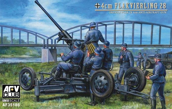 AFV CLUB 35186 Flugzeugabwehrkanone 28 Allemand FlaK 28 4cm (1/35)