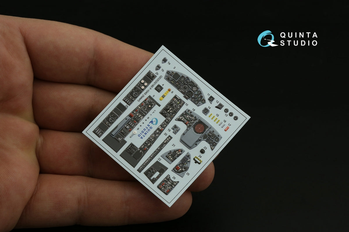 Intérieur coloré imprimé en 3D sur papier décalcomanie Quinta Studio QDS-32180 F-104S (Italeri) (petite version) 1/32 – Bild 3
