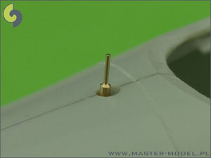 Master AM-32-041 He-162 Salamander - ensemble d&amp;#39;armement et de détails (embouts de canon MG 151, indicateur de train d&amp;#39;atterrissage avant et tube Pitot) (1/32)  – immagine 3