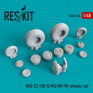 RESKIT RS48-0254 Jeu de roues MiG-23 (UB/S/MS/MF/M) 1/48