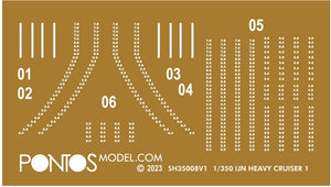 Pontos 37035F1 Croiseur lourd japonais Mogami 1942 Kit de détails 1/350 – image 26