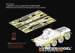 Boîte de rangement Voyager modèle PE351301 pour Sd.Kfz 234 allemand de la Seconde Guerre mondiale, version initiale, pour RFM 5110 au 1/35