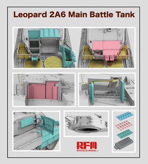 Maquette Rye Field 5065, char de combat principal Leopard 2A6, échelle 1/35 – imagen 5