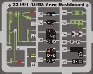 Tableau de bord Eduard 33001 A6M5 Zero 1/32 Tamiya