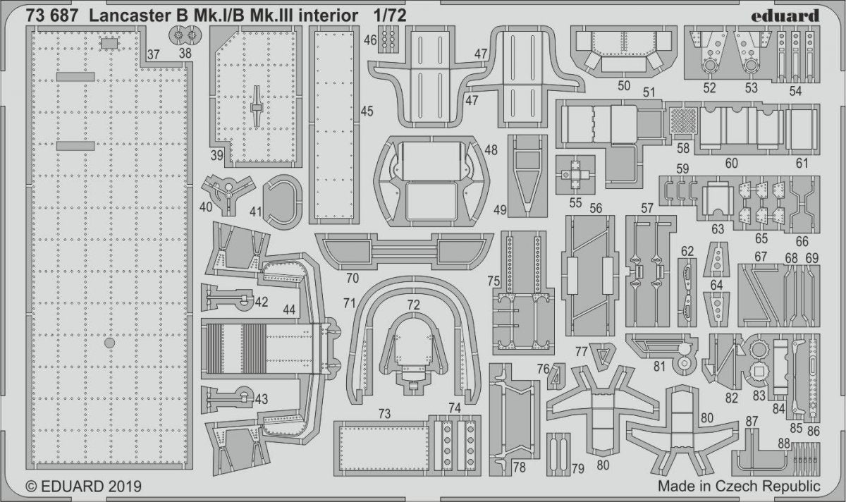Intérieur du Lancaster B Mk. I/B Mk. III Eduard 73687, échelle 1/72, AIRFIX – image 2