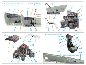 Intérieur imprimé en 3D et coloré du F-4N Phantom II de Quinta Studio QD+48486 sur papier décalcomanie (Academy) (avec pièces en résine imprimées en 3D) 1/48 – immagine 3