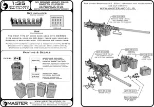 Master GM-35-072 Skrzynki amunicyjne D68375 (50 nabojów) do karabinu Browning M2 .50 - używane we wczesnym okresie II w. św. (6 szt.) - ZAMKNIĘTE 1/35 – zdjęcie 5