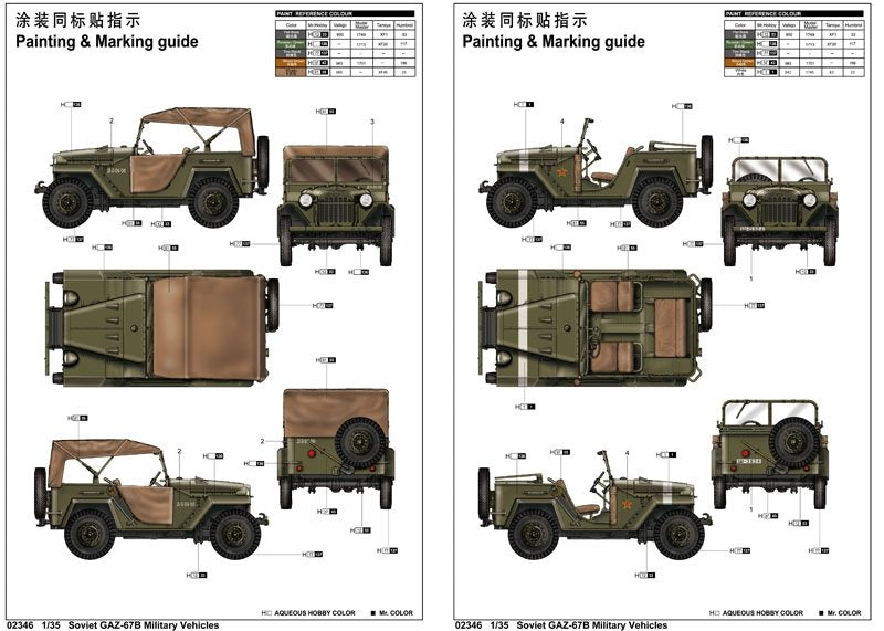 Trumpeter 02346 Véhicules militaires soviétiques GAZ-67B (1/35) – image 2