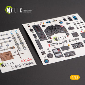 KELIK K32016 JUNKERS JU 87 D/G STUKA - DÉCALCOMANIE 3D INTÉRIEURE POUR MAQUETTE TRUMPETER 1/32