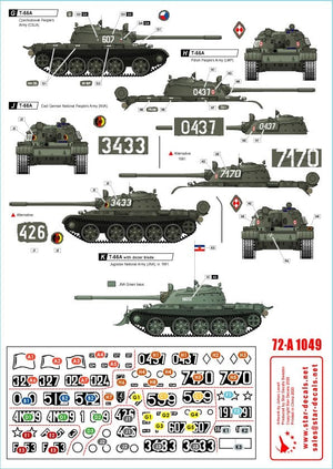 Star Decals 72-A1049 T-55A Guerre froide. Armée soviétique (infanterie de terre et de marine), Pologne, Hongrie, Yougoslavie, Tchécoslovaquie, Allemagne-RDA et Roumanie. Échelle 1/72. – image 2