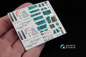 Intérieur imprimé en 3D et coloré sur papier décalcomanie Quinta Studio QD48027 MiG-31B (pour kit AMK) 1/48 – image 5